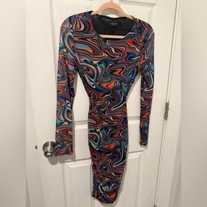AKIRA Vibrant Long Sleeve Dress